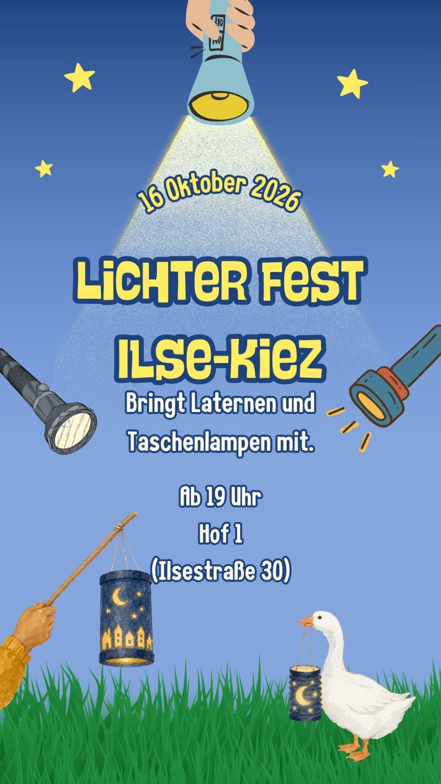 Lichterfest Ilse-Kiez Plakat